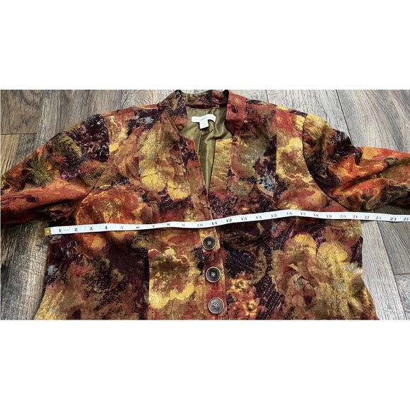 Coldwater Creek Warm Colored Lined Hip Length Blazer, Button Closure, Size 14P - Picture 7 of 11